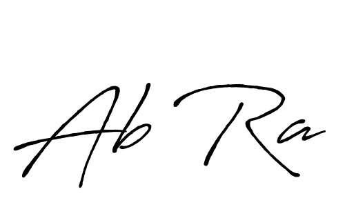 Also we have Ab Ra name is the best signature style. Create professional handwritten signature collection using Antro_Vectra_Bolder autograph style. Ab Ra signature style 7 images and pictures png