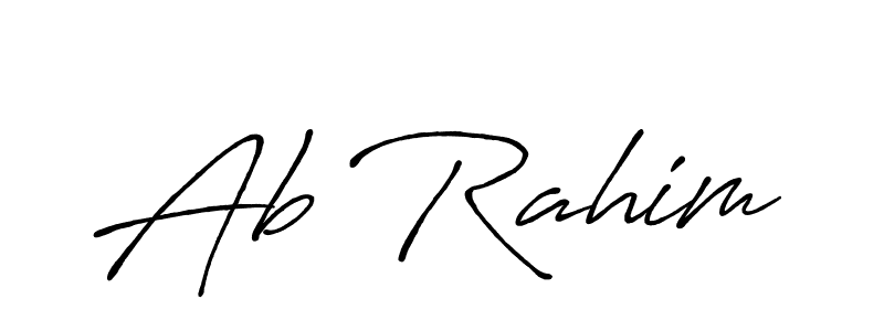 Also You can easily find your signature by using the search form. We will create Ab Rahim name handwritten signature images for you free of cost using Antro_Vectra_Bolder sign style. Ab Rahim signature style 7 images and pictures png