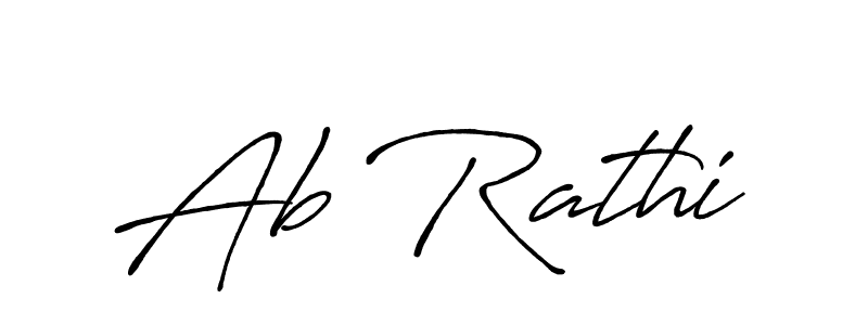 Design your own signature with our free online signature maker. With this signature software, you can create a handwritten (Antro_Vectra_Bolder) signature for name Ab Rathi. Ab Rathi signature style 7 images and pictures png