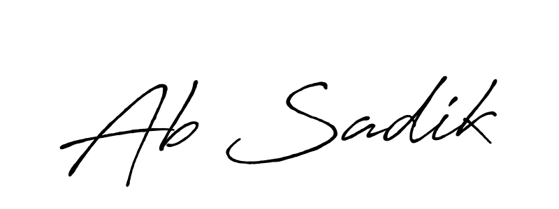 You can use this online signature creator to create a handwritten signature for the name Ab Sadik. This is the best online autograph maker. Ab Sadik signature style 7 images and pictures png