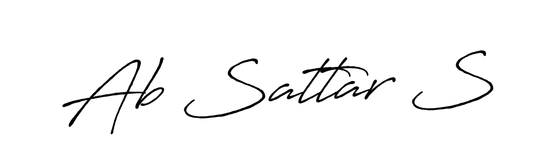 Use a signature maker to create a handwritten signature online. With this signature software, you can design (Antro_Vectra_Bolder) your own signature for name Ab Sattar S. Ab Sattar S signature style 7 images and pictures png