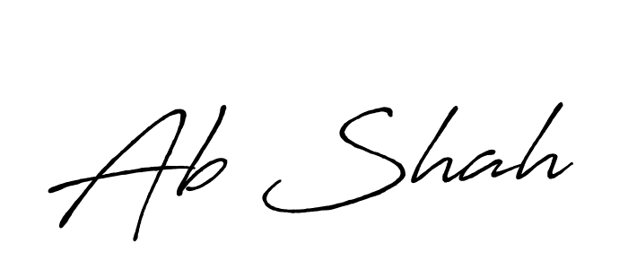 You should practise on your own different ways (Antro_Vectra_Bolder) to write your name (Ab Shah) in signature. don't let someone else do it for you. Ab Shah signature style 7 images and pictures png