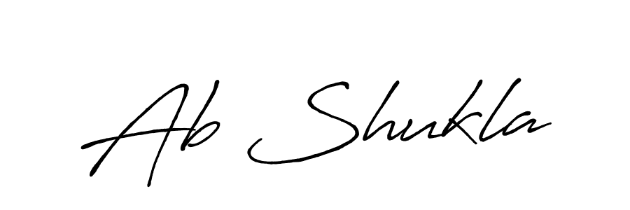 The best way (Antro_Vectra_Bolder) to make a short signature is to pick only two or three words in your name. The name Ab Shukla include a total of six letters. For converting this name. Ab Shukla signature style 7 images and pictures png