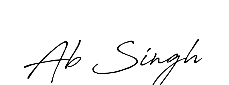 Design your own signature with our free online signature maker. With this signature software, you can create a handwritten (Antro_Vectra_Bolder) signature for name Ab Singh. Ab Singh signature style 7 images and pictures png