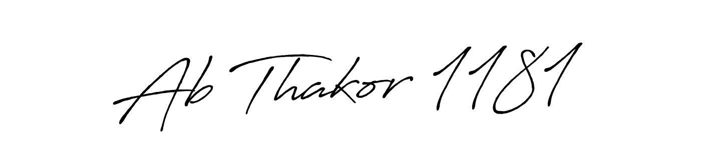 Make a beautiful signature design for name Ab Thakor 1181. With this signature (Antro_Vectra_Bolder) style, you can create a handwritten signature for free. Ab Thakor 1181 signature style 7 images and pictures png