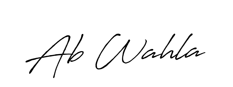 Best and Professional Signature Style for Ab Wahla. Antro_Vectra_Bolder Best Signature Style Collection. Ab Wahla signature style 7 images and pictures png