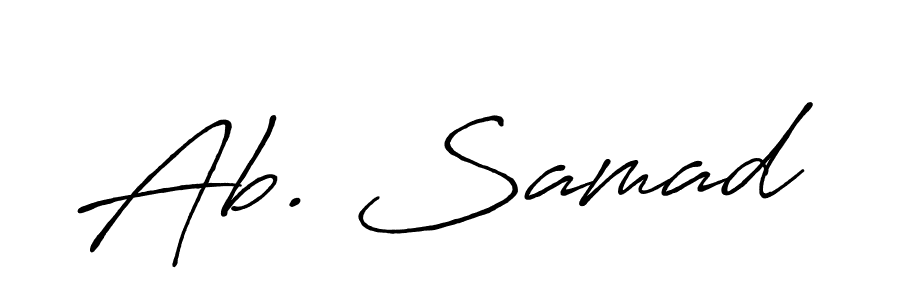You should practise on your own different ways (Antro_Vectra_Bolder) to write your name (Ab. Samad) in signature. don't let someone else do it for you. Ab. Samad signature style 7 images and pictures png
