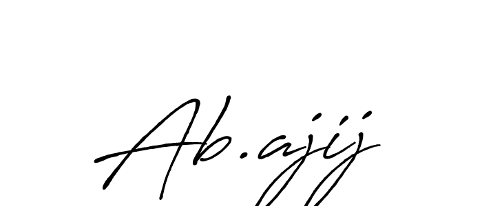 How to make Ab.ajij name signature. Use Antro_Vectra_Bolder style for creating short signs online. This is the latest handwritten sign. Ab.ajij signature style 7 images and pictures png