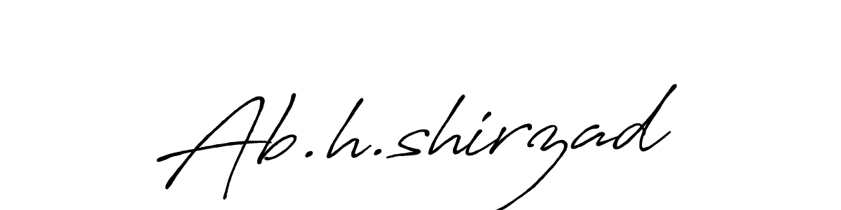 How to make Ab.h.shirzad name signature. Use Antro_Vectra_Bolder style for creating short signs online. This is the latest handwritten sign. Ab.h.shirzad signature style 7 images and pictures png