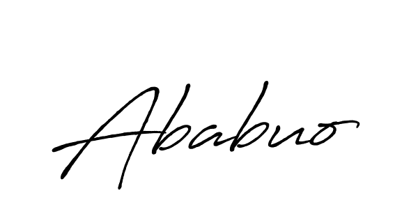 How to make Ababuo name signature. Use Antro_Vectra_Bolder style for creating short signs online. This is the latest handwritten sign. Ababuo signature style 7 images and pictures png