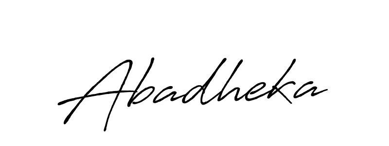 How to make Abadheka name signature. Use Antro_Vectra_Bolder style for creating short signs online. This is the latest handwritten sign. Abadheka signature style 7 images and pictures png