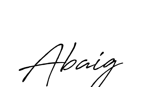 Abaig stylish signature style. Best Handwritten Sign (Antro_Vectra_Bolder) for my name. Handwritten Signature Collection Ideas for my name Abaig. Abaig signature style 7 images and pictures png