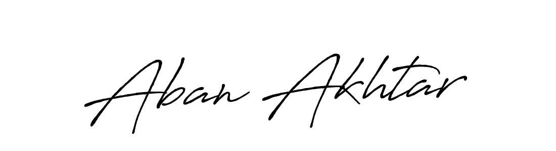 Also we have Aban Akhtar name is the best signature style. Create professional handwritten signature collection using Antro_Vectra_Bolder autograph style. Aban Akhtar signature style 7 images and pictures png