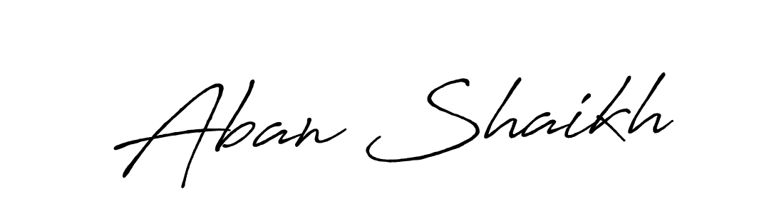 Also we have Aban Shaikh name is the best signature style. Create professional handwritten signature collection using Antro_Vectra_Bolder autograph style. Aban Shaikh signature style 7 images and pictures png