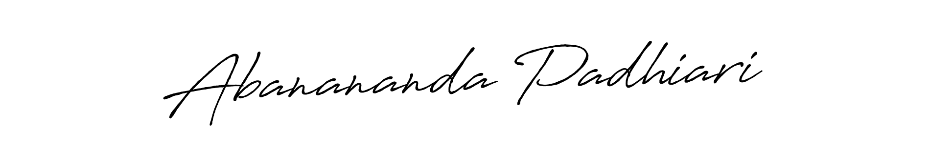 Make a beautiful signature design for name Abanananda Padhiari. With this signature (Antro_Vectra_Bolder) style, you can create a handwritten signature for free. Abanananda Padhiari signature style 7 images and pictures png