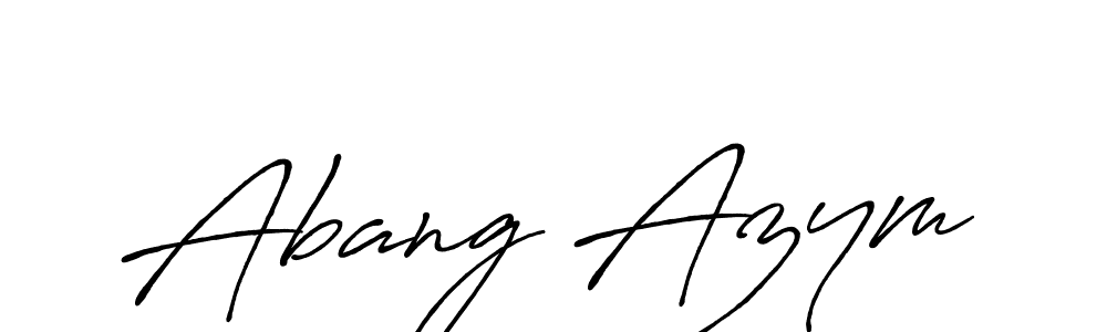 The best way (Antro_Vectra_Bolder) to make a short signature is to pick only two or three words in your name. The name Abang Azym include a total of six letters. For converting this name. Abang Azym signature style 7 images and pictures png