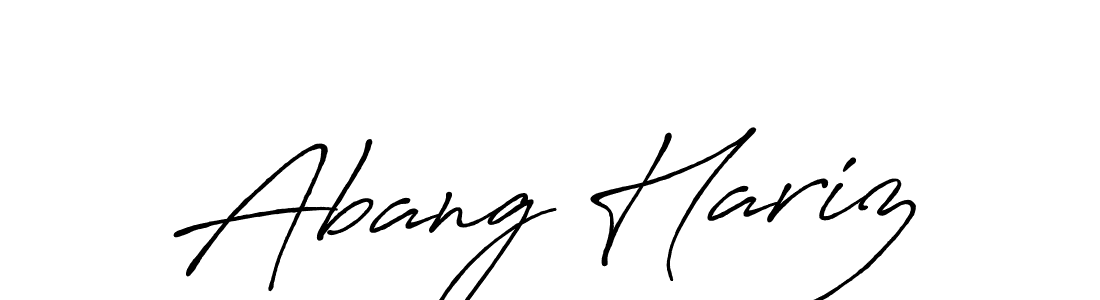 You can use this online signature creator to create a handwritten signature for the name Abang Hariz. This is the best online autograph maker. Abang Hariz signature style 7 images and pictures png