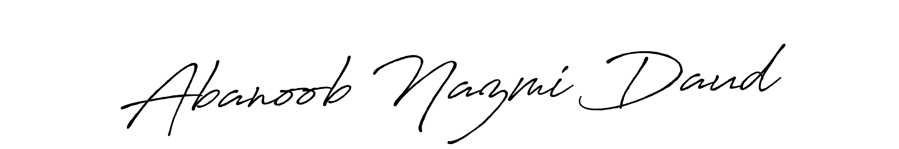 See photos of Abanoob Nazmi Daud official signature by Spectra . Check more albums & portfolios. Read reviews & check more about Antro_Vectra_Bolder font. Abanoob Nazmi Daud signature style 7 images and pictures png