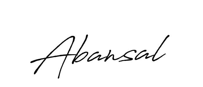 Make a beautiful signature design for name Abansal. With this signature (Antro_Vectra_Bolder) style, you can create a handwritten signature for free. Abansal signature style 7 images and pictures png