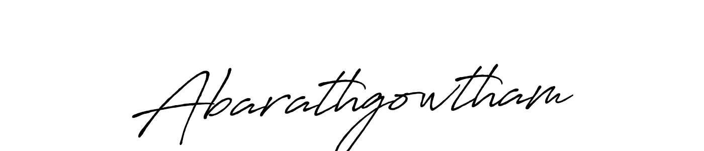 Create a beautiful signature design for name Abarathgowtham. With this signature (Antro_Vectra_Bolder) fonts, you can make a handwritten signature for free. Abarathgowtham signature style 7 images and pictures png