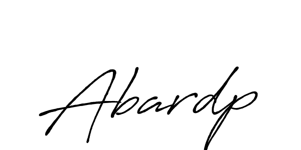 How to make Abardp name signature. Use Antro_Vectra_Bolder style for creating short signs online. This is the latest handwritten sign. Abardp signature style 7 images and pictures png