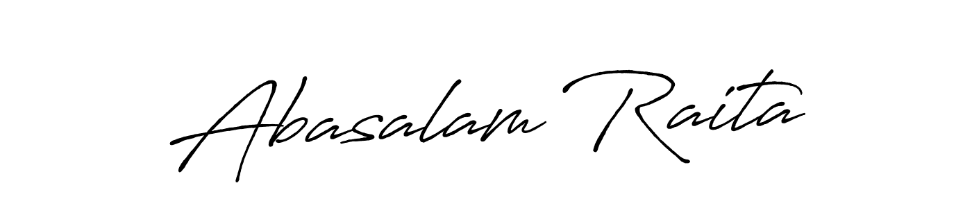 Use a signature maker to create a handwritten signature online. With this signature software, you can design (Antro_Vectra_Bolder) your own signature for name Abasalam Raita. Abasalam Raita signature style 7 images and pictures png