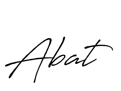 How to make Abat name signature. Use Antro_Vectra_Bolder style for creating short signs online. This is the latest handwritten sign. Abat signature style 7 images and pictures png