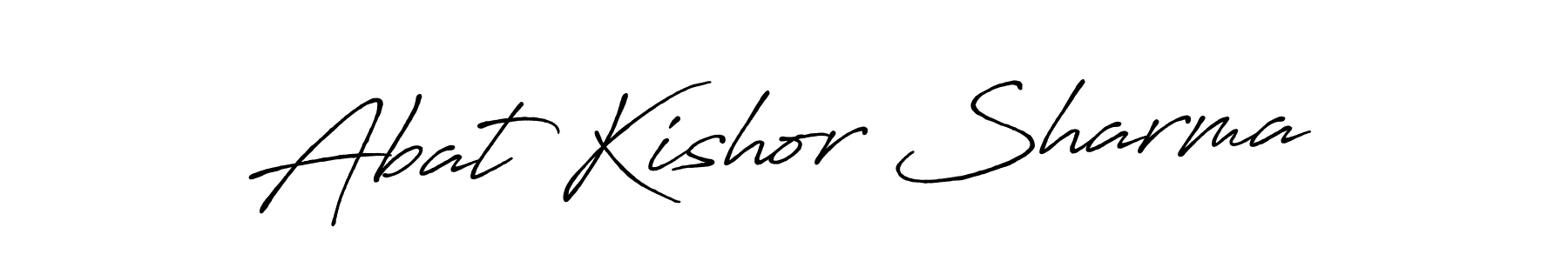 Create a beautiful signature design for name Abat Kishor Sharma. With this signature (Antro_Vectra_Bolder) fonts, you can make a handwritten signature for free. Abat Kishor Sharma signature style 7 images and pictures png