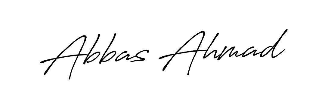 Abbas Ahmad stylish signature style. Best Handwritten Sign (Antro_Vectra_Bolder) for my name. Handwritten Signature Collection Ideas for my name Abbas Ahmad. Abbas Ahmad signature style 7 images and pictures png