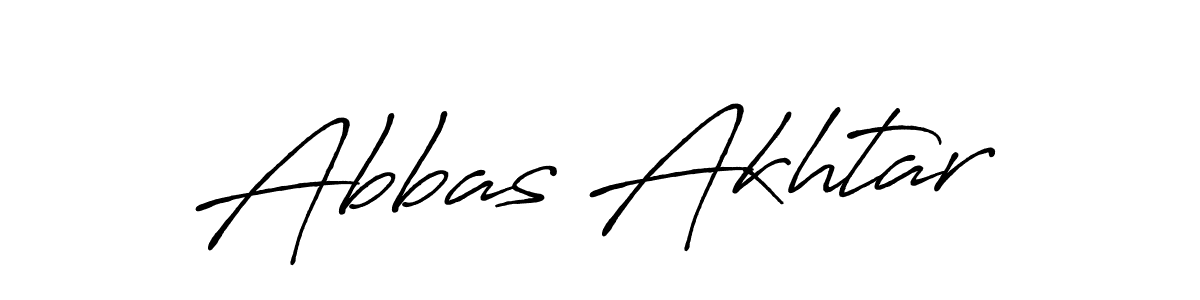 Create a beautiful signature design for name Abbas Akhtar. With this signature (Antro_Vectra_Bolder) fonts, you can make a handwritten signature for free. Abbas Akhtar signature style 7 images and pictures png