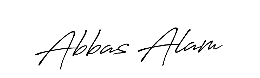 Make a beautiful signature design for name Abbas Alam. With this signature (Antro_Vectra_Bolder) style, you can create a handwritten signature for free. Abbas Alam signature style 7 images and pictures png