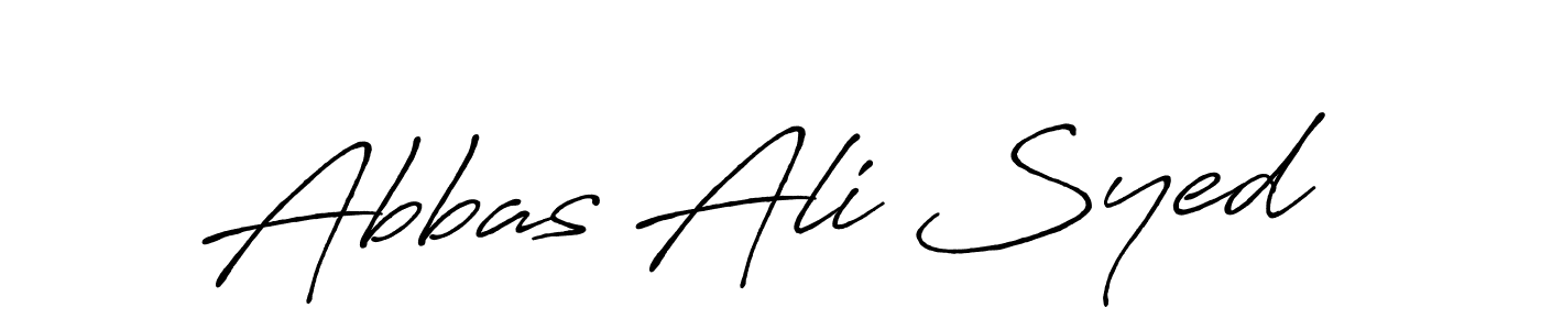 Abbas Ali Syed stylish signature style. Best Handwritten Sign (Antro_Vectra_Bolder) for my name. Handwritten Signature Collection Ideas for my name Abbas Ali Syed. Abbas Ali Syed signature style 7 images and pictures png