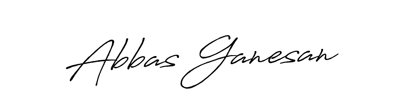 Create a beautiful signature design for name Abbas Ganesan. With this signature (Antro_Vectra_Bolder) fonts, you can make a handwritten signature for free. Abbas Ganesan signature style 7 images and pictures png