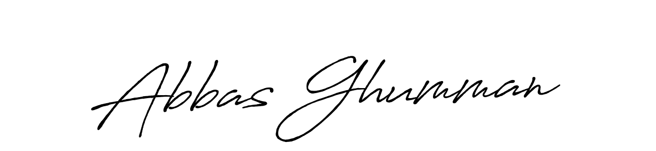 How to make Abbas Ghumman name signature. Use Antro_Vectra_Bolder style for creating short signs online. This is the latest handwritten sign. Abbas Ghumman signature style 7 images and pictures png