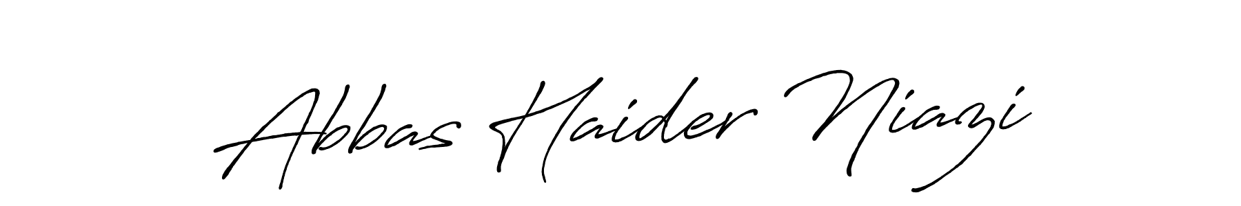 Use a signature maker to create a handwritten signature online. With this signature software, you can design (Antro_Vectra_Bolder) your own signature for name Abbas Haider Niazi. Abbas Haider Niazi signature style 7 images and pictures png
