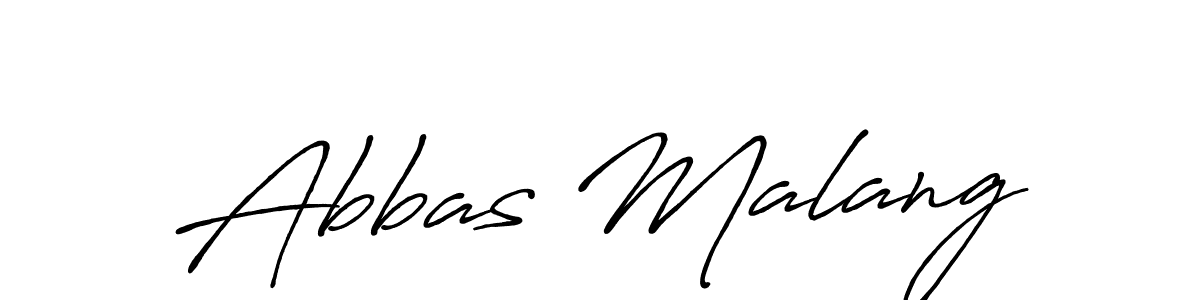 How to make Abbas Malang name signature. Use Antro_Vectra_Bolder style for creating short signs online. This is the latest handwritten sign. Abbas Malang signature style 7 images and pictures png