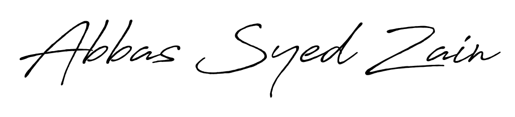 Master the art of signing with Abbas Syed Zain written in fluent Antro_Vectra_Bolder script. A great template to practice and refine your handwriting. Abbas Syed Zain signature style 7 images and pictures png