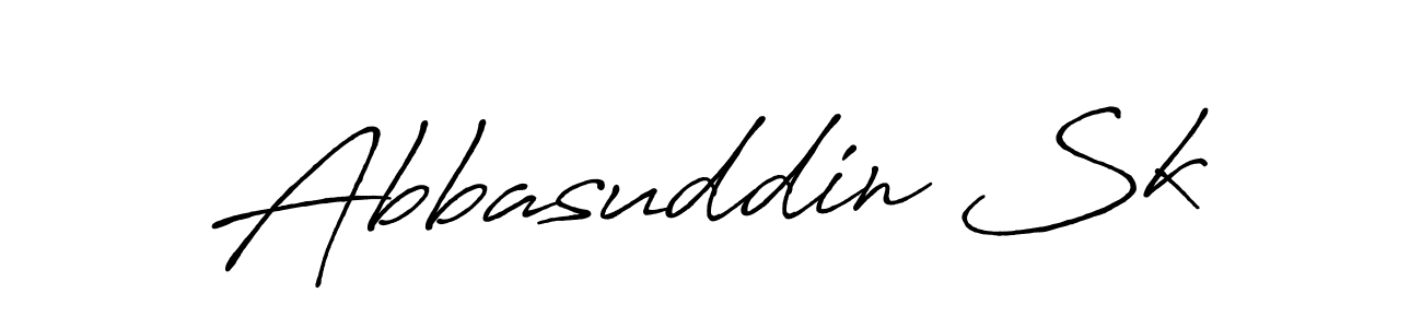 Make a beautiful signature design for name Abbasuddin Sk. With this signature (Antro_Vectra_Bolder) style, you can create a handwritten signature for free. Abbasuddin Sk signature style 7 images and pictures png