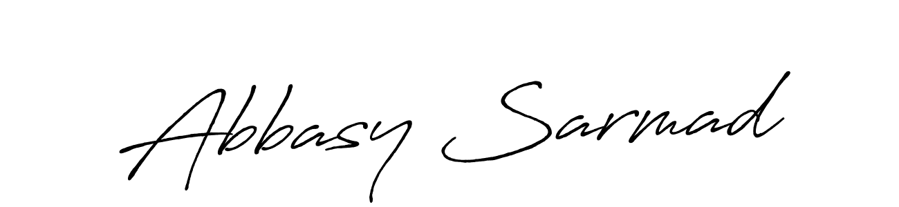 Abbasy Sarmad stylish signature style. Best Handwritten Sign (Antro_Vectra_Bolder) for my name. Handwritten Signature Collection Ideas for my name Abbasy Sarmad. Abbasy Sarmad signature style 7 images and pictures png
