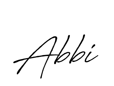 Abbi stylish signature style. Best Handwritten Sign (Antro_Vectra_Bolder) for my name. Handwritten Signature Collection Ideas for my name Abbi. Abbi signature style 7 images and pictures png