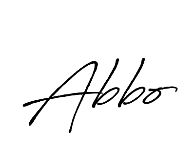 Use a signature maker to create a handwritten signature online. With this signature software, you can design (Antro_Vectra_Bolder) your own signature for name Abbo. Abbo signature style 7 images and pictures png