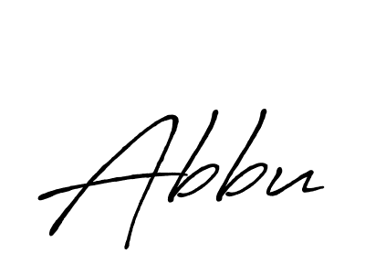 Design your own signature with our free online signature maker. With this signature software, you can create a handwritten (Antro_Vectra_Bolder) signature for name Abbu. Abbu signature style 7 images and pictures png