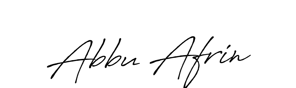Design your own signature with our free online signature maker. With this signature software, you can create a handwritten (Antro_Vectra_Bolder) signature for name Abbu Afrin. Abbu Afrin signature style 7 images and pictures png