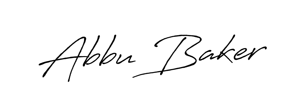 How to make Abbu Baker name signature. Use Antro_Vectra_Bolder style for creating short signs online. This is the latest handwritten sign. Abbu Baker signature style 7 images and pictures png