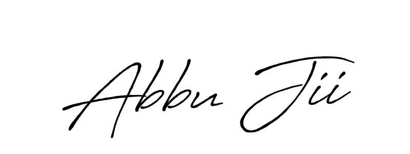 This is the best signature style for the Abbu Jii name. Also you like these signature font (Antro_Vectra_Bolder). Mix name signature. Abbu Jii signature style 7 images and pictures png