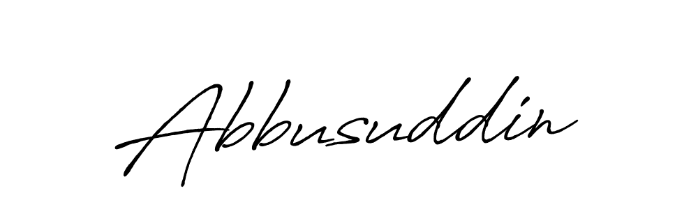 Make a beautiful signature design for name Abbusuddin. With this signature (Antro_Vectra_Bolder) style, you can create a handwritten signature for free. Abbusuddin signature style 7 images and pictures png