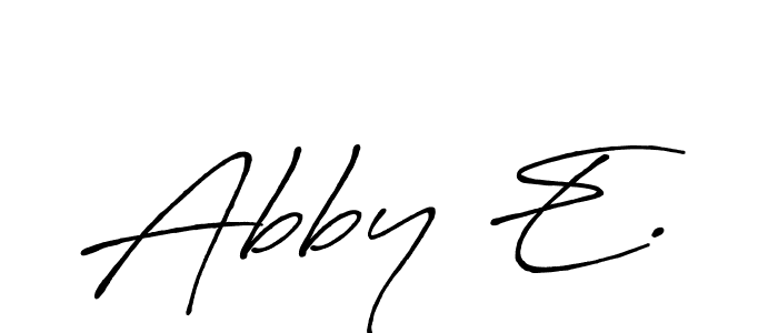 Use a signature maker to create a handwritten signature online. With this signature software, you can design (Antro_Vectra_Bolder) your own signature for name Abby E.. Abby E. signature style 7 images and pictures png