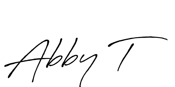 Abby T stylish signature style. Best Handwritten Sign (Antro_Vectra_Bolder) for my name. Handwritten Signature Collection Ideas for my name Abby T. Abby T signature style 7 images and pictures png