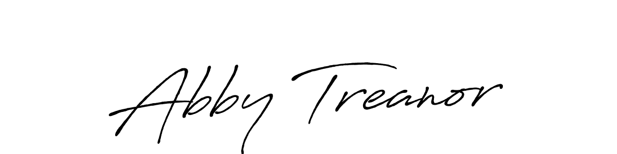 Make a beautiful signature design for name Abby Treanor. With this signature (Antro_Vectra_Bolder) style, you can create a handwritten signature for free. Abby Treanor signature style 7 images and pictures png