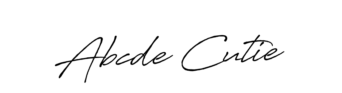 Abcde Cutie stylish signature style. Best Handwritten Sign (Antro_Vectra_Bolder) for my name. Handwritten Signature Collection Ideas for my name Abcde Cutie. Abcde Cutie signature style 7 images and pictures png
